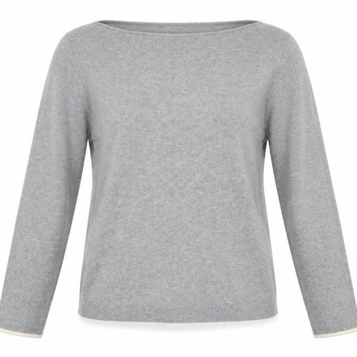 Gap Womens Grey Medium Pullover Jumper Boat Neck Knit