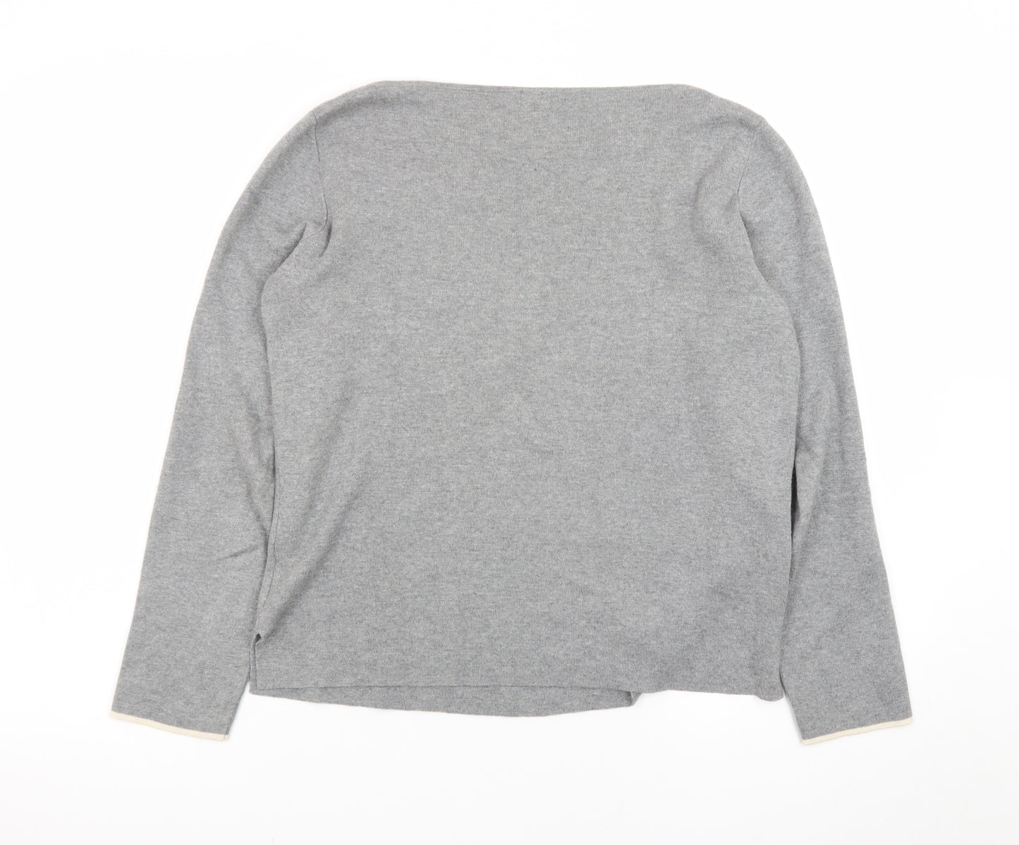 GAP Womens Grey Medium Pullover Jumper Boat Neck Knit