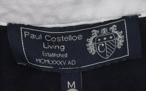 Paul Costelloe Men’s Blue Long Sleeve Rugby Polo Shirt M