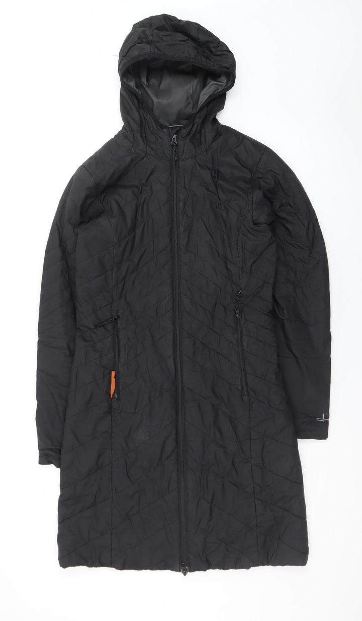 Icebreaker Women’s Black XS Long Hooded Puffer Coat
