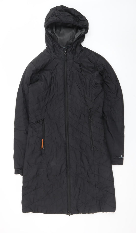 Icebreaker Women’s Black XS Long Hooded Puffer Coat