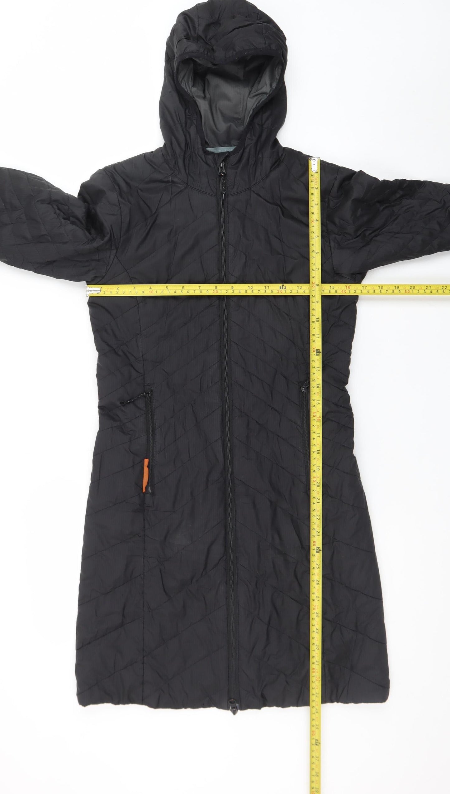 Icebreaker Women’s Black XS Long Hooded Puffer Coat