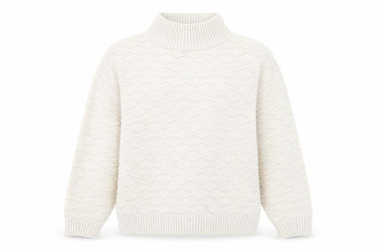 Front view of Next Women Ivory Mock Neck Knit Jumper, size M