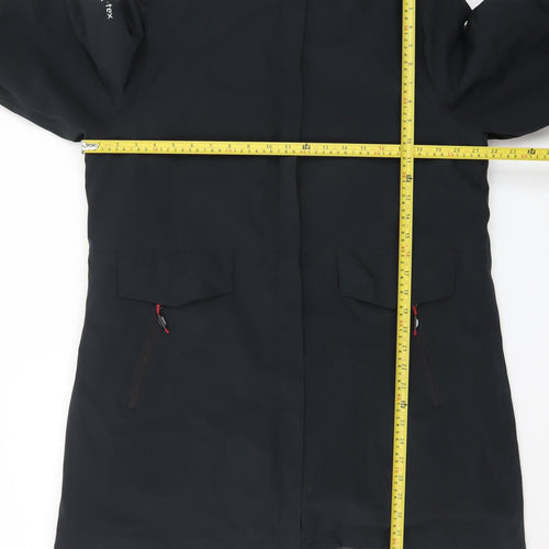 Trespass Womens Black Waterproof Long Hooded Rain Coat XL