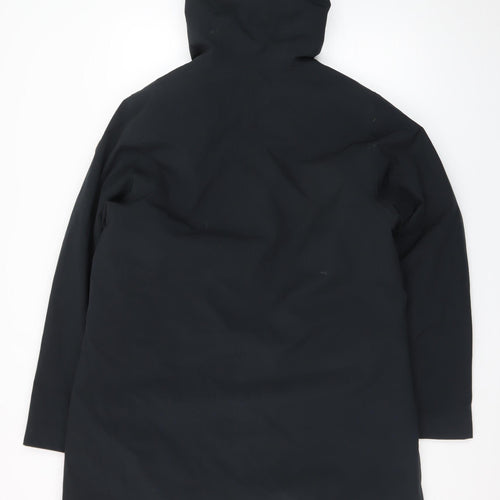 Trespass Womens Black Waterproof Long Hooded Rain Coat XL