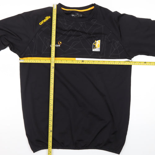 O'Neills Men's Black Kilkenny GAA Sports Long Sleeve T-Shirt L