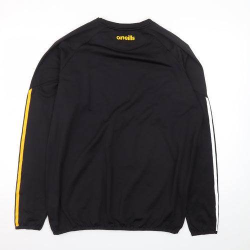 O'Neills Men's Black Kilkenny GAA Sports Long Sleeve T-Shirt L