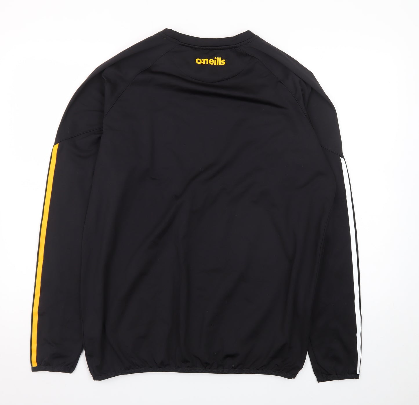 O'Neills Men's Black Kilkenny GAA Sports Long Sleeve T-Shirt L