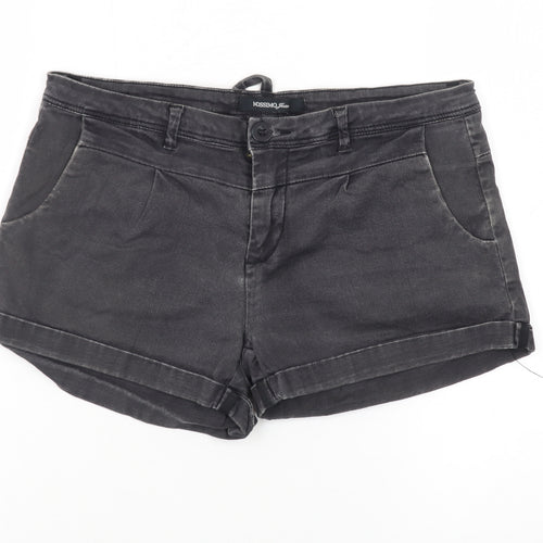 Mossimo Womens Black Chino Shorts Size L Denim Stretch Casual