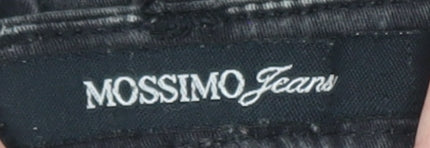 Mossimo Womens Black Chino Shorts Size L Denim Stretch Casual