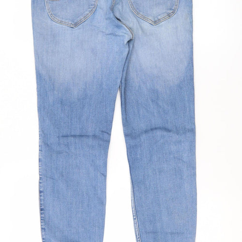 Lee Women’s Blue Skinny Jeans Size 16 Mid Rise Stretch Denim