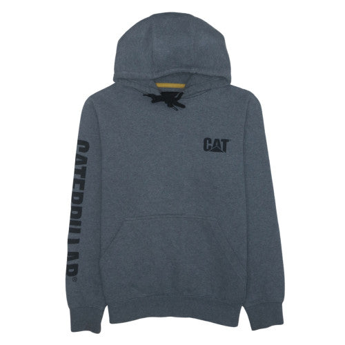 Caterpillar Men's Grey Pullover Hoodie M Regular Fit Workwear Style