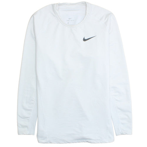 Nike Men's White Dri-FIT Long Sleeve Athletic T-Shirt Size S