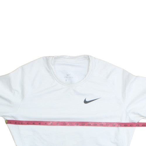 Nike Men's White Dri-FIT Long Sleeve Athletic T-Shirt Size S