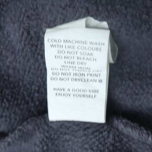 Stussy Men's Grey Pullover Hoodie S Graphic Logo Fleece Sweatshirt