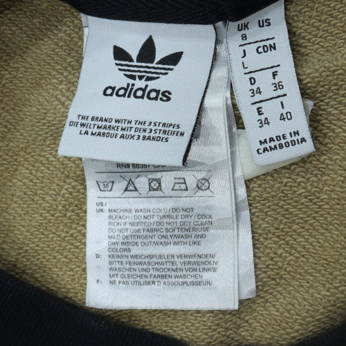 Adidas Womens Black Crocodile Print Crew Neck Sweatshirt UK 8