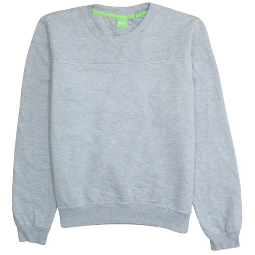 Hugo Boss Men’s Grey Logo Pullover Sweatshirt Size M