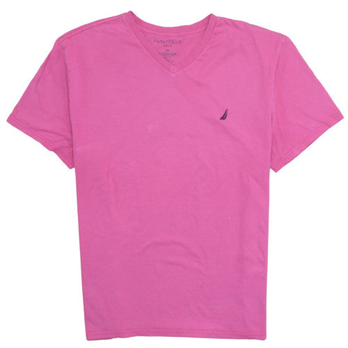 Nautica Men's Pink V-Neck Slim Fit Cotton T-Shirt XXL
