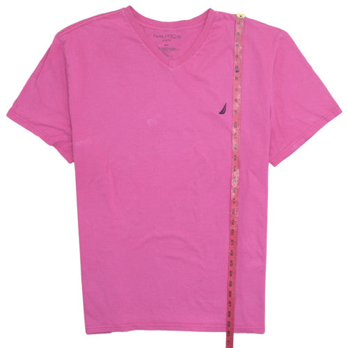 Nautica Men's Pink V-Neck Slim Fit Cotton T-Shirt XXL