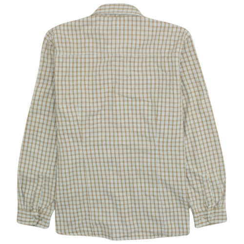 Fjällräven Men's Beige Check Long Sleeve Cotton Button-Up Shirt XL