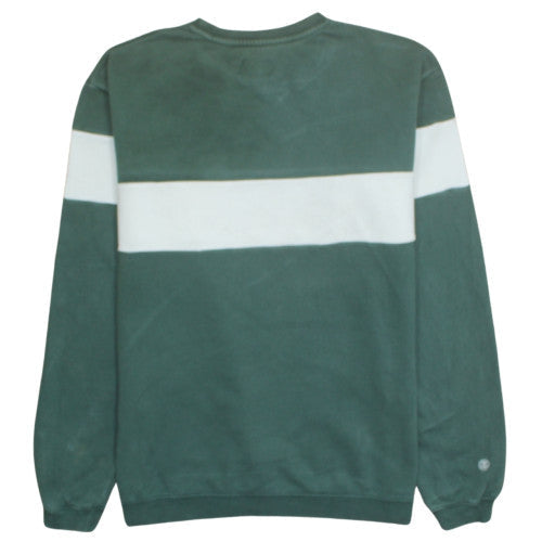 Stussy Men's Green Crew Neck Pullover Sweatshirt M
