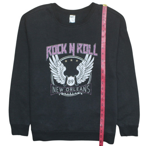 Anko Women's Black Rock N Roll Pullover Sweatshirt Size 12
