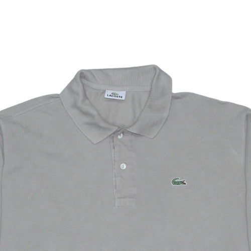 Lacoste Men’s Grey Long Sleeve Cotton Polo Shirt Size S