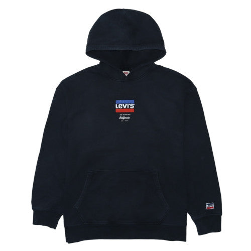 Levi's Men's Black XL Relaxed Fit Pullover Hoodie with Logo
