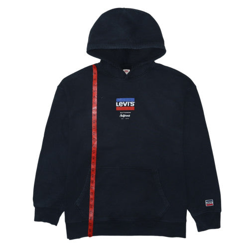 Levi's Men's Black XL Relaxed Fit Pullover Hoodie with Logo