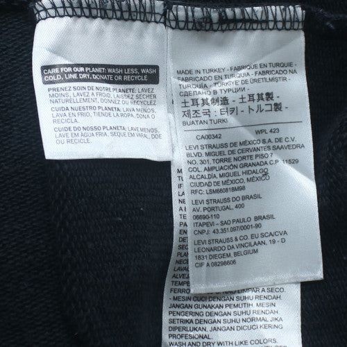 Levi's Men's Black XL Relaxed Fit Pullover Hoodie with Logo