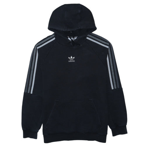 Adidas Mens Black Pullover Hoodie M Logo Sportswear Fleece Sweatshirt
