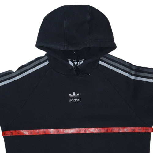 Adidas Mens Black Pullover Hoodie M Logo Sportswear Fleece Sweatshirt