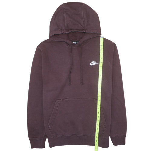 Nike Men Brown Pullover Fleece Hoodie M Regular Fit Long Sleeve