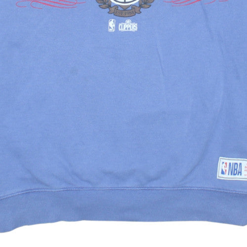 NBA Men’s Blue LA Clippers Cotton Pullover Sweatshirt Size L