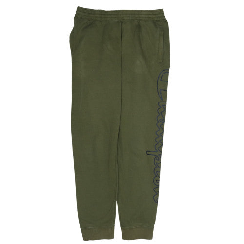 Champion Men's Green Jogger Trousers Medium Fleece Sweatpants