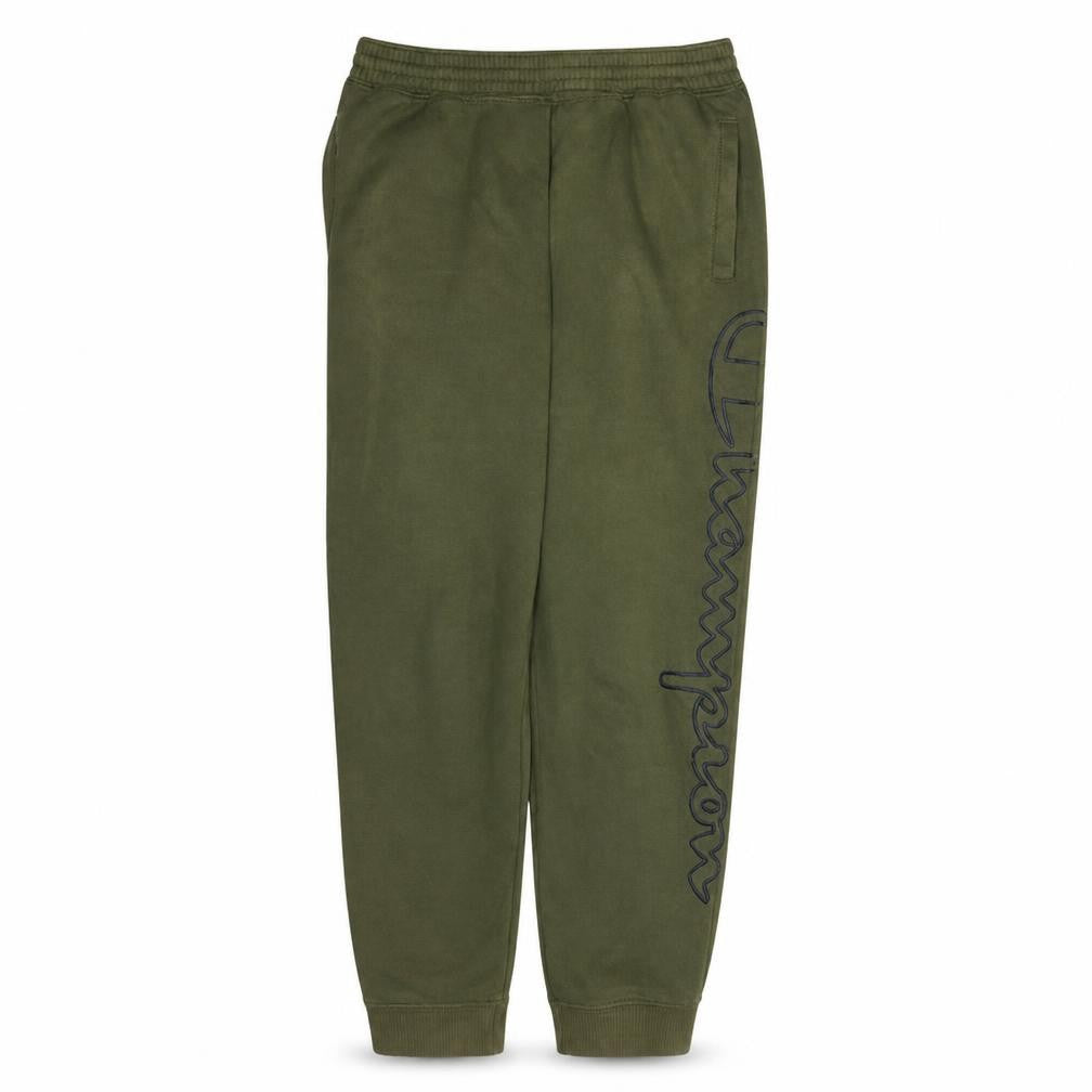 Champion Men's Green Jogger Trousers Medium Fleece Sweatpants