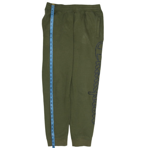 Champion Men's Green Jogger Trousers Medium Fleece Sweatpants