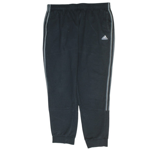 Adidas Men's Black Jogger Trousers L Regular Fit Fleece Sportswear