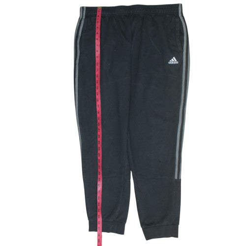 Adidas Men's Black Jogger Trousers L Regular Fit Fleece Sportswear