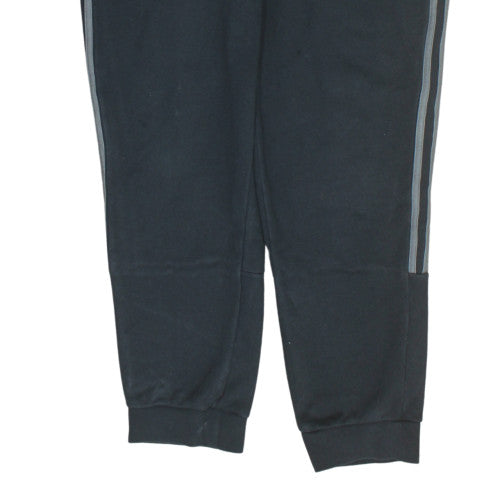 Adidas Men's Black Jogger Trousers L Regular Fit Fleece Sportswear