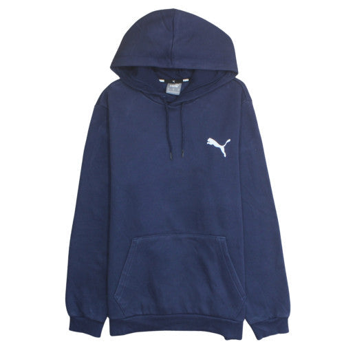 Puma Men's Blue Pullover Hoodie Size L Regular Fit Sportswear