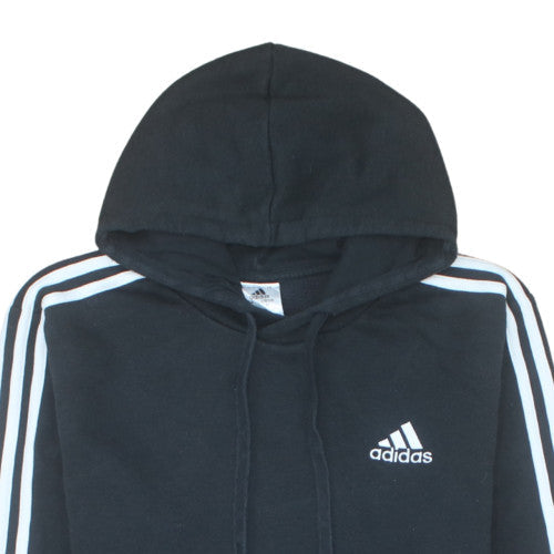 Adidas Men's Black Pullover Hoodie M Sports Logo Hooded Sweatshirt
