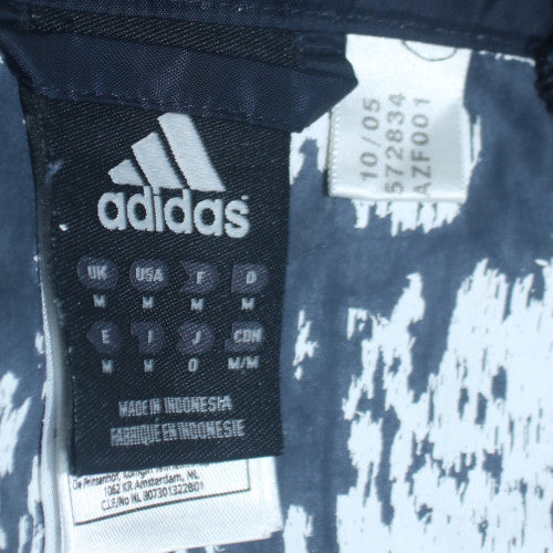 Adidas Men's Black M Windbreaker Jacket with Hood Size M