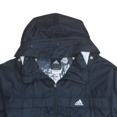 Adidas Men's Black M Windbreaker Jacket with Hood Size M