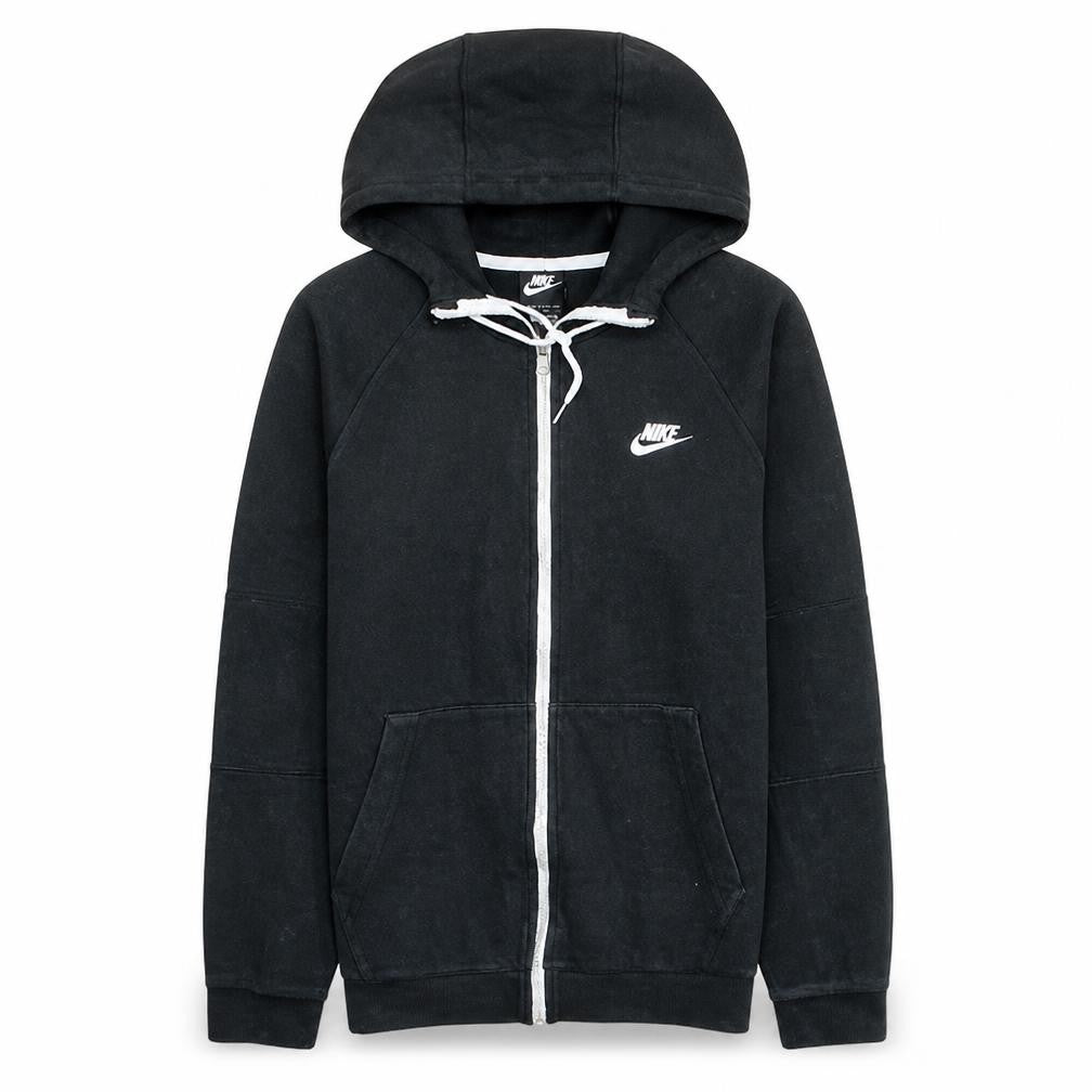 Front view of Nike Men's Black Full Zip Hoodie Small Regular Fit Sweatshirt