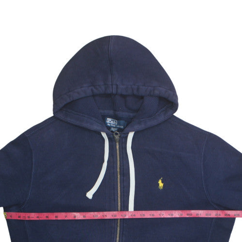 Ralph Lauren Mens Blue Full Zip Hoodie Size M Classic Fleece
