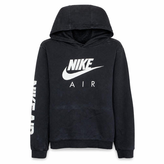 Front view of Nike girls’ black xl hoodie pullover sweatshirt hooded fleece lined casual