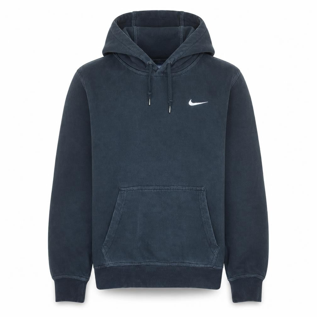 Front view of Nike Men's Blue Pullover Hoodie Medium Fleece Sportswear
