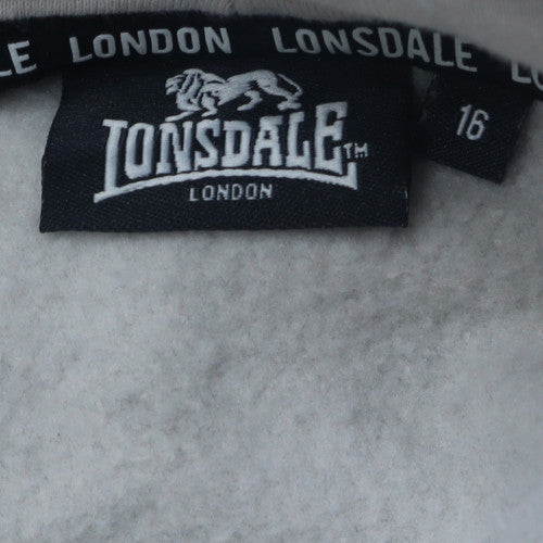 Lonsdale London Women White Size 16 Pullover Hoodie Sweatshirt