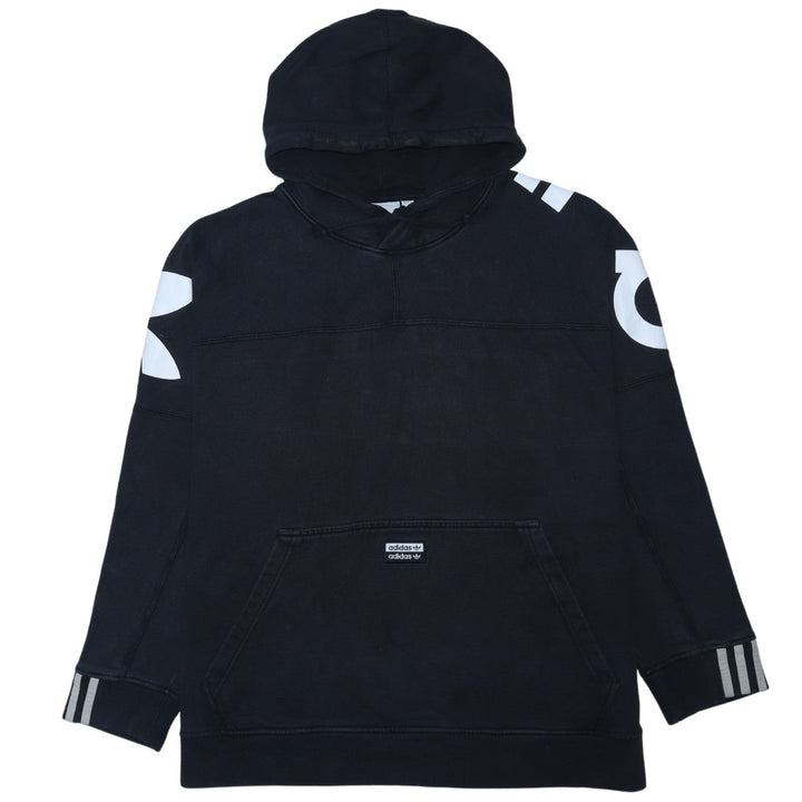 Adidas Men’s Black XL Pullover Hoodie with Logo Print